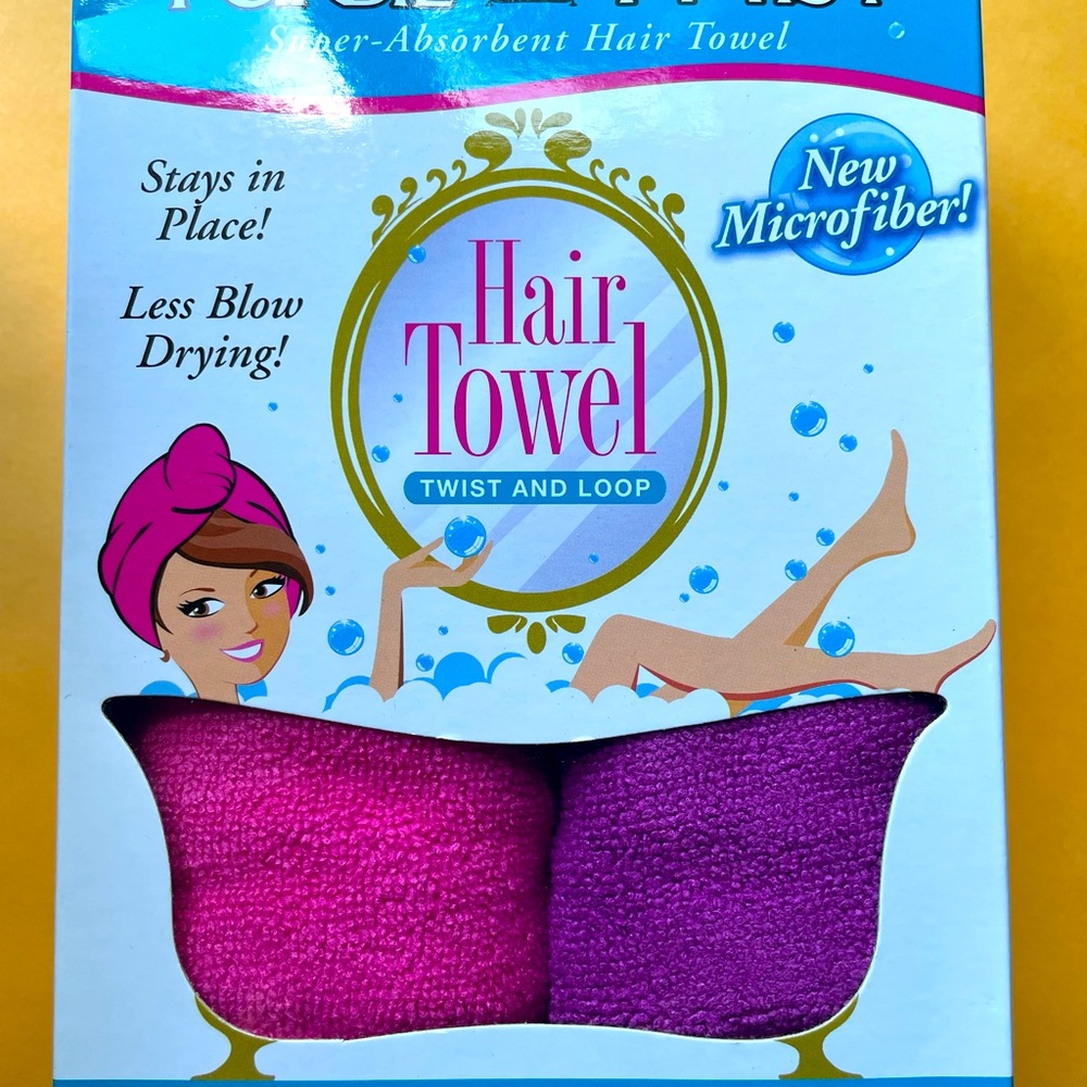 Turbie Towel 2-Pack -Never Opened or Used